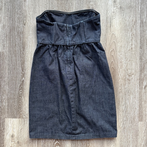 Must have Vintage Y2K Gap Strapless Denim Mini Dress - Picture 2 of 5